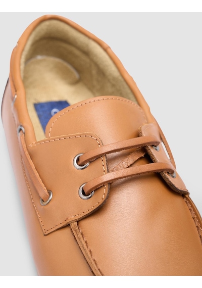%100 Hakiki Deri Taba Kadın Loafer Taba