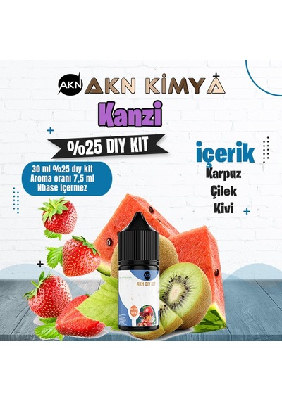 Twelve Monkey Kanzi Yoğun Dıy Kit Karpuz Çilek Kivi Gıda Aroması %25 Oranda Aroma İçerir Hazır Değildir 30 Ml