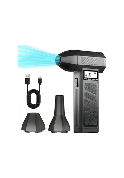 Profesyonel Turbo Jet Fan 130.000 Rpm - Led Ekranlı Mini Turbo Fan Taşınabilir Basınçlı Hava Ci