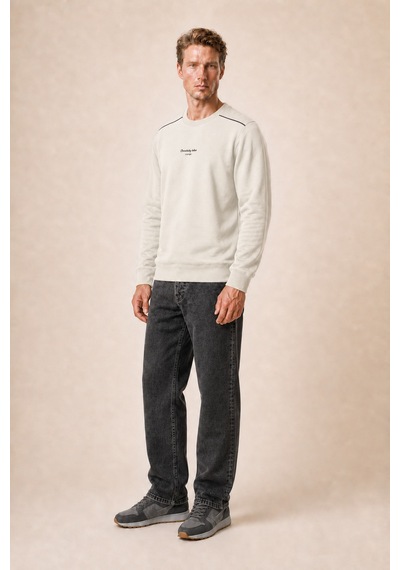 Redline Qwen Bisiklet Yaka Regular Fit Kışlık Sweatshirt Taş