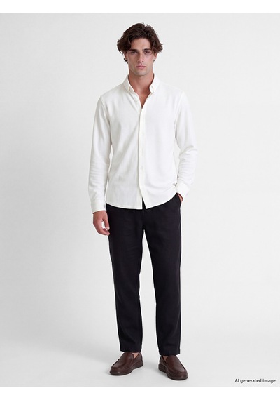 Lcw Vision Beyaz Slim Fit Dokulu Erkek Gömlek