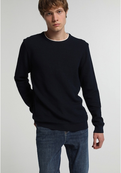 Colin's Colins Regular Fit Yuvarlak Yaka Jakarlı Erkek Lacivert Kazak Cl1076734 Q1.v1 Nav