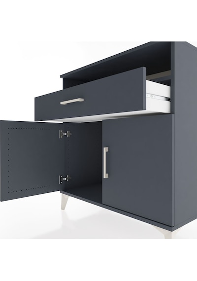 Hyperion Şifonyer Tek Çekmeceli 2 Kapaklı 88x44x96 Antrasit-a... Antrasit