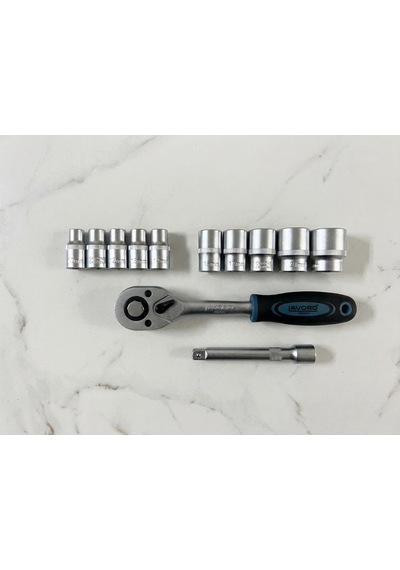 Lavoro 12 Parça 1/2" Krom Vanadyum Lokma Anahtar Takımı