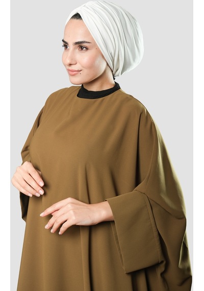 Hürrem Bone Krem Drapeli Salaş Tesettür Bone Sandy Büzgülü 2315 40 Krem