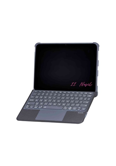 Apple Uyumlu iPad  11. Nesil 360 Manyetik Standlı Ledli Touchpadli Katanya Klavyeli Tablet Kılıfı Klavyeli Kılıf