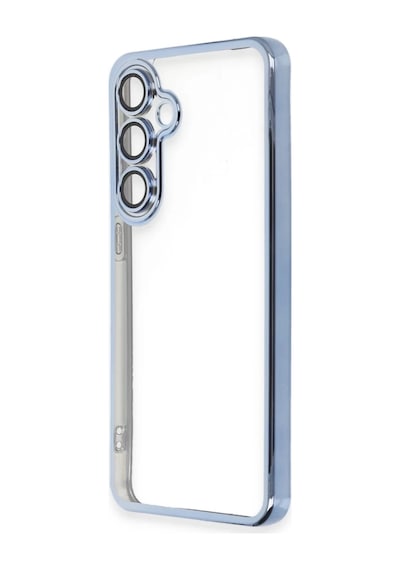 Samsung Galaxy S24 Fe Uyumlu Kılıf Lensli Silikon - Lacivert
