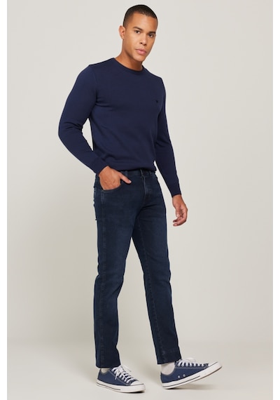Wrangler Arizona Straight Fit Düz Kesim Normal Bel Düz Paça Mavi Erkek Esnek Jean Denim Kot Pantolon W211844396 Mavi