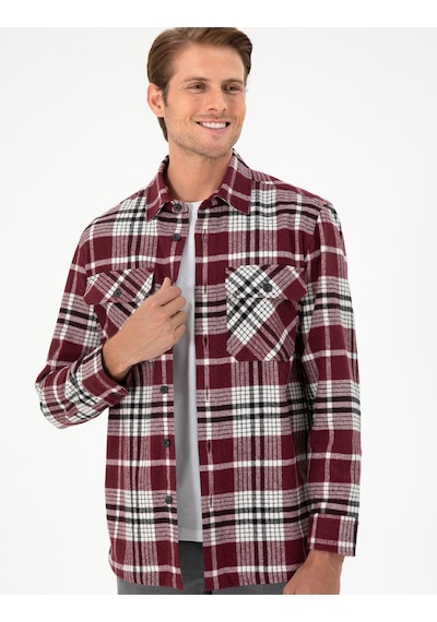 Pierre Cardin Erkek Vişne Gömlek Desenli 50292191-vr223 Vişne