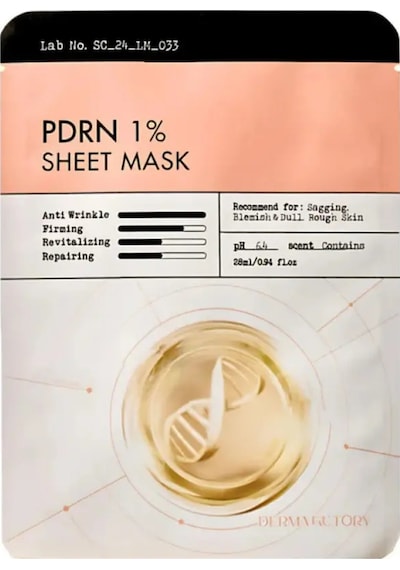 %1 Pdrn İçeren Peptit Kompleksli Kağıt Maske Derma Factory Pdrn Mask