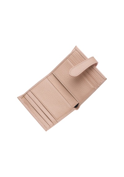 Westpolo Hakiki Deri Kağıt Para Ve Bol Kart Bölmeli Patlı Unisex Cüzdan - Pudra Pudra