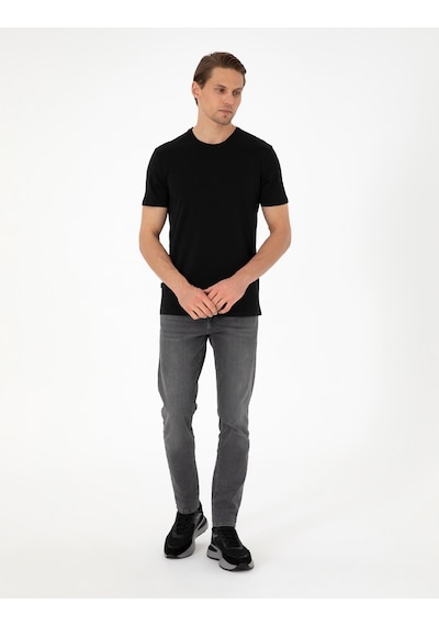 Pierre Cardin Basic Erkek Tişört - Siyah 50306980-VR046