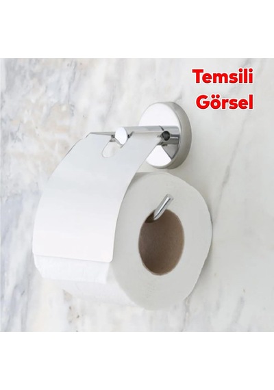 Tuvalet Kağıtlık Aparat Kapalı Wc Kağıt Standı Paslanmaz Metal Sağlam Vidalı Krom Renk Diğer