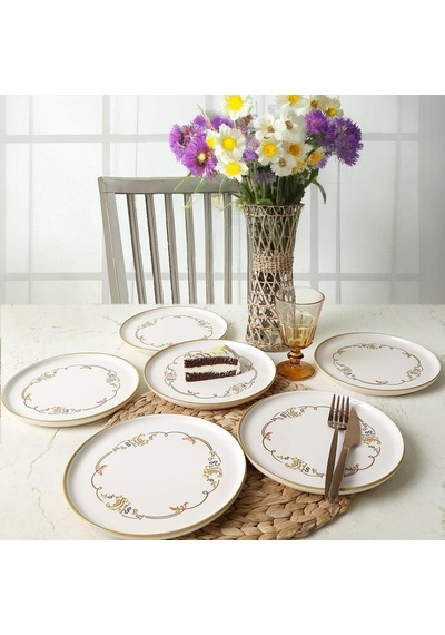 Bronze Bloom Nordic Pasta Tabağı 22 Cm 6 Adet 22927 Çok Renkli