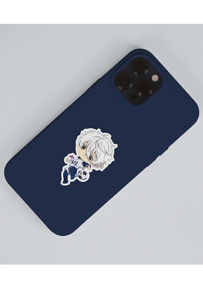 Nagi Seishiro-bluelock-parlak Kağıt -2li Sticker Set-telefon Süsleme Blue Lock Etiket Beyaz