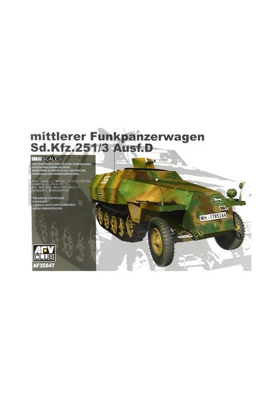 Afv Club Af35s47 1/35 Ölçek, Mittlerer Funkpanzerwagen Sd.kfz. 251/3 Ausf. D Askeri Araç, Plastik Model Kiti-50049