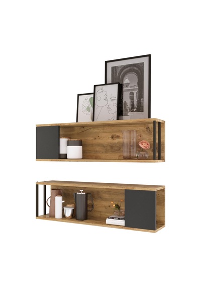Yurudesign Voyage Duvar Rafı Kitaplık 2'Li Set VG18-A