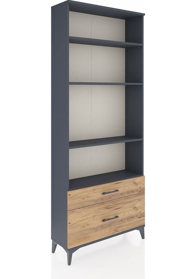 Arges Dolap 4 Raflı 2 Çekmeceli 88x30x221 Antrasit-çam Antrasit