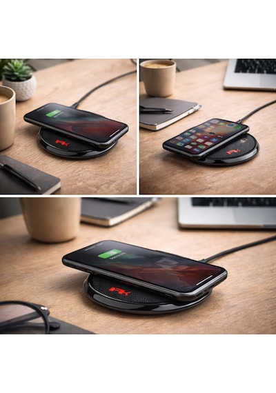 Kablosuz Şarj Aleti 15w Qi Wireless Charging Pad İphone, Samsung Ve Android Uyumlu Usb-c Giriş, Premium Deri Yüzey & Kompakt Tasarım Çok Renkli