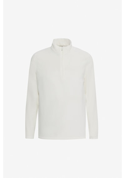 AC&Co / Altınyıldız Classics Anti-Pilling Tüylenme Yapmayan Bato Yaka Erkek Polar Sweatshirt Beyaz