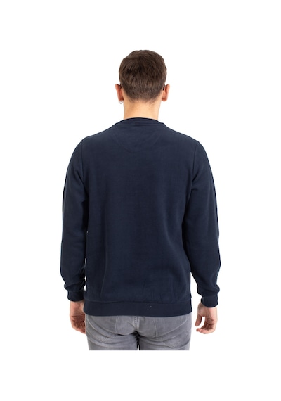 Erkek Klasik Regular Kalıp Pamuklu Selanik Yuvarlak Yaka Sweatshirt 1111-Lacivert-Lacivert