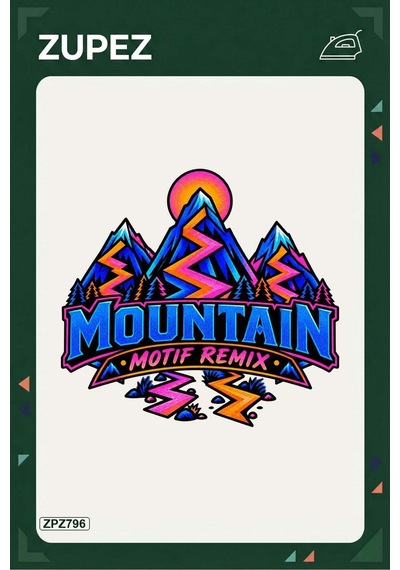 Zpz796 Mountain Motif Remix Ütüyle Uygulanabilir Transfer Baskı - 911529876