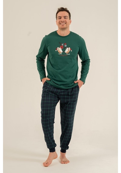Arnetta Wonderful Time Baba Oğul Yeşil Uzun Kol Pijama Takım Ar3823-a-v1 Ar3823-a-v1