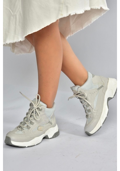 Fox Shoes V312415009 Gri Bilekli Spor Ayakkabı Sneakers Gri
