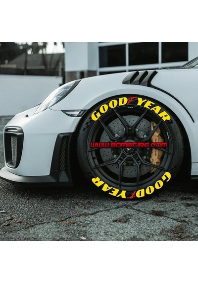 Lastik Yazısı Sarı Goodyear Bombtire 8 Adet