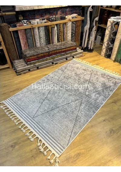 Salerno Çamaşır Makinesinde Yıkanabilir Kilim Halı Hs1026 Çok Renkli