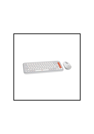 Teknoteg - Rsr - Logıtech Pop Icon Combo, Beyaz-turuncu, 920-013076, Kablosuz, Türkçe Q, Klavye Mous Diğer