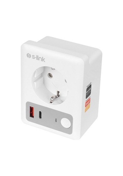Akım Korumalı 16a Akıllı Priz, 2.4 Ghz Type-c Usb Çıkışlı 0.13 M