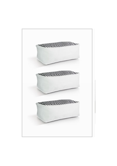 Vedsey 5'lü Lacivert 50x25x20 Cm & Dolap İçi - Organizer Düzenleyici Hurç Beyaz