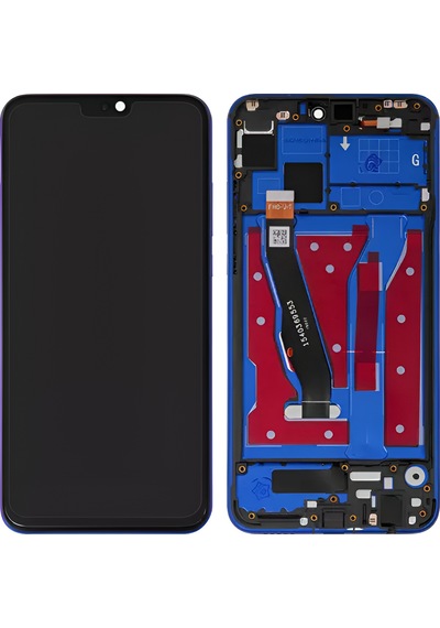 Huawei Honor 8x Tfy-lx2 Jsn-l11 Jsx-l22 Uyumlu Çıtalı Hk Lcd Ekran Dokunmatik Mavi