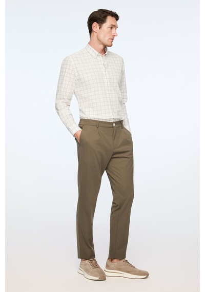 Morven Erkek Yeşil Rayon Trend Düz Slim Fit Pantolon 26ms003027700 Yeşil