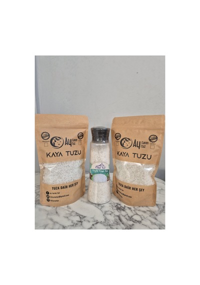Doğal Kaya Tuzu 2x 500 Gr Ve 450 Gr Öğütücülü Set