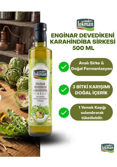 Enginar Devedikeni Karahindiba Sirkesi 500ml