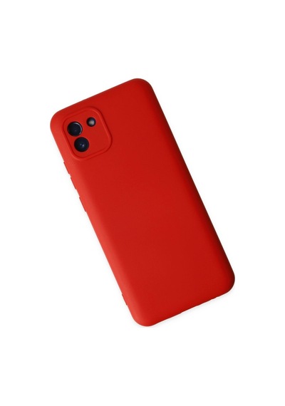 Samsung Galaxy Uyumlu. A03 Kılıf Nano İçi Kadife Silikon - Kırmızı