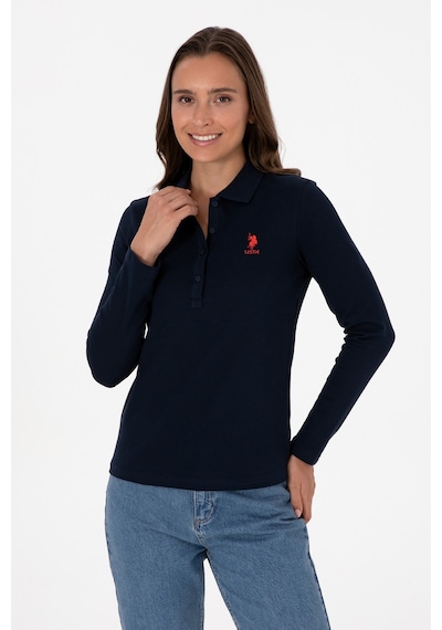 U.S. Polo Assn. Kadın Lacivert Basic Polo Yaka Sweatshırt 50307755-VR033 U.S. Polo Assn. Kadın Lacivert Basic Polo Yaka Sweatshırt 50307755-VR033