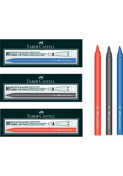 Faber-Castell Keçeli Boya Kalemi Siyah 5061 155002 10Lu