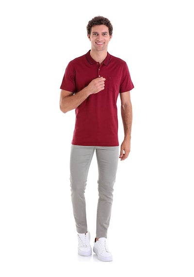 Hatemoğlu Bordo Regular Fit Düz 100% Pamuk Polo Yaka Tişört Bordo Hatemoğlu Bordo Regular Fit Düz 100% Pamuk Polo Yaka Tişört Bordo