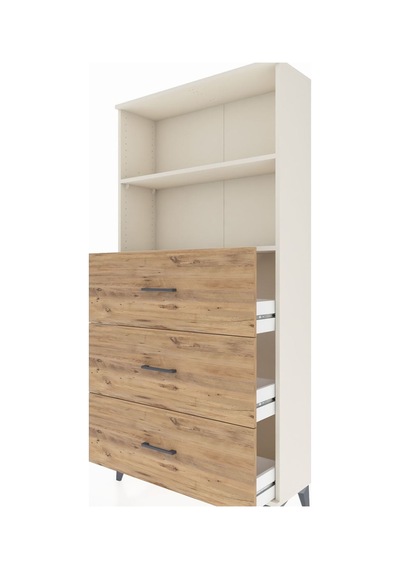 Arges Dolap 2 Raflı 3 Çekmeceli 88x30x182 Aytaşı-çam Aytaşı