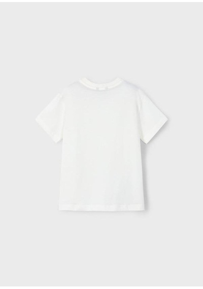 Erkek Çocuk Kaykay Baskılı Tshirt 4-8 Yaş Krem Krem