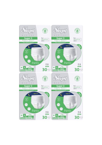 Sleepy Süper3 Emici Külot M Beden 4 Paket 120 Adet