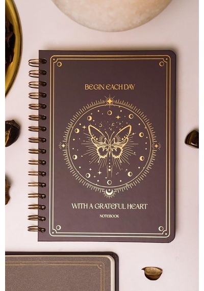 Bullet Journal Edition A5 15x21 Cm Spiralli Noktalı Tarihsiz Not Defteri Kelebek Genel