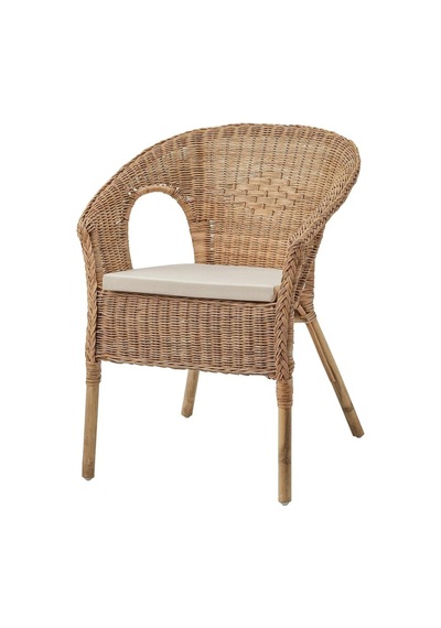 Tr Rattan Berjer Koltuk, 60x60 Cm, Beyaz Oturma Yüzeyi Diğer