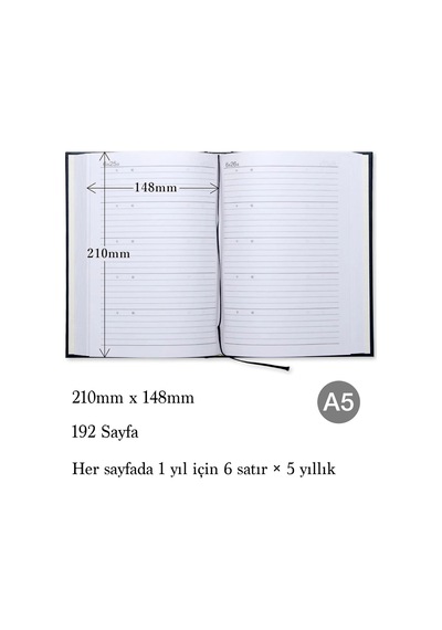 Apica A5 5 Yıllık Günlük D304 Lacivert