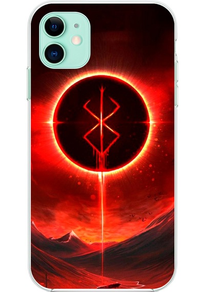 Apple Uyumlu iPhone 11 Şeffaf Kılıf Berserk Tasarımlı 1