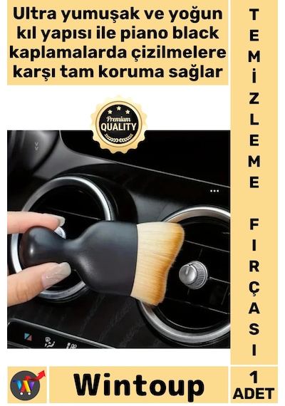 Fırça Ultra Hassas Torpido Klima Piano Çizmez Profesyonel Araba Şık Yumuşak Detay Temizlik Fırçası