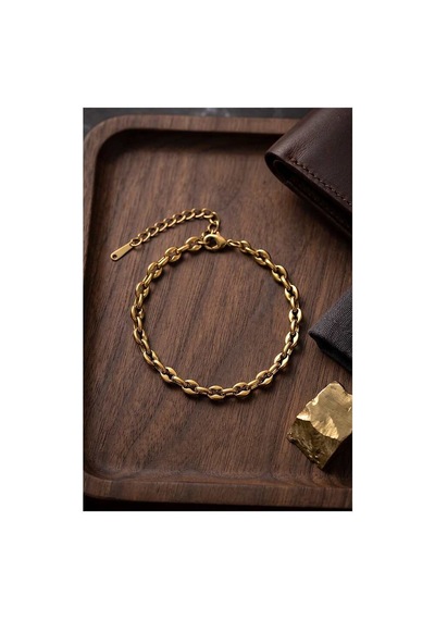 316l Çelik Gold Renk Rolo Zincir Model Erkek Bileklik Tj-eb3839 Evimdeyokyok